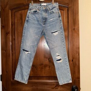 Topshop Light Blue Distressed Jeans